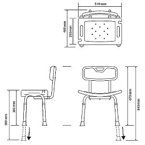 Сидeнье для душа Bemeta Help 353125123 белое купить в интернет-магазине сантехники Sanbest