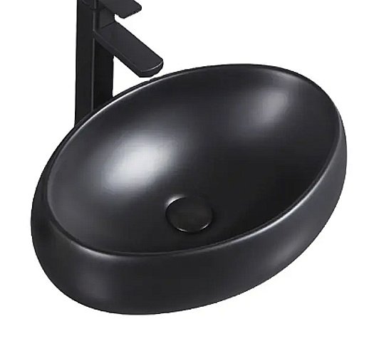 Раковина накладная Gid Lago 48 Bm9030b 53372 черная матовая купить в интернет-магазине Sanbest