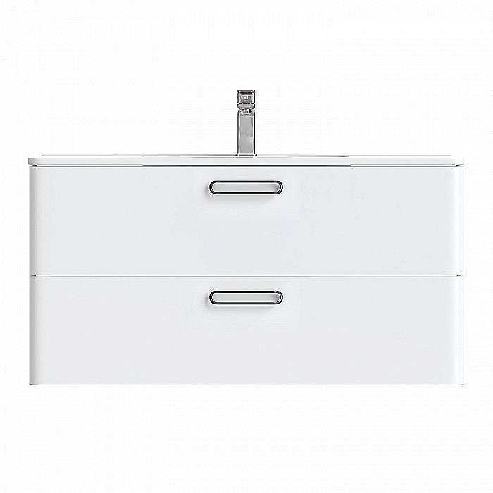 Тумба с раковиной IDDIS Brick BRI10W1i95K 100 белая для ванной в интернет-магазине Sanbest