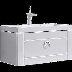 Тумба с раковиной AQWELLA Infinity 80 белая для ванной в интернет-магазине Sanbest