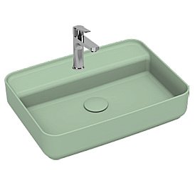 Раковина ISVEA Infinity 55 10NF66055SV-2T мятно-зеленый матовый купить в интернет-магазине Sanbest