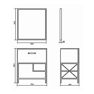 Тумба с раковиной Comforty Бредфорд 75 для ванной в интернет-магазине Sanbest