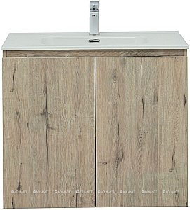 Тумба с раковиной Aquanet Алвита New 277529 80 дуб веллингтон для ванной в интернет-магазине Sanbest