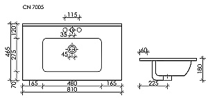 Тумба с раковиной Sancos Velta 80 VL80GG+CN7005MB серо-зеленая матовая/раковина черная матовая,  с отверстием для ванной в интернет-магазине Sanbest