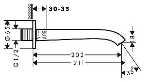 Излив Hansgrohe Vivenis 7541070 белый матовый купить в интернет-магазине сантехники Sanbest
