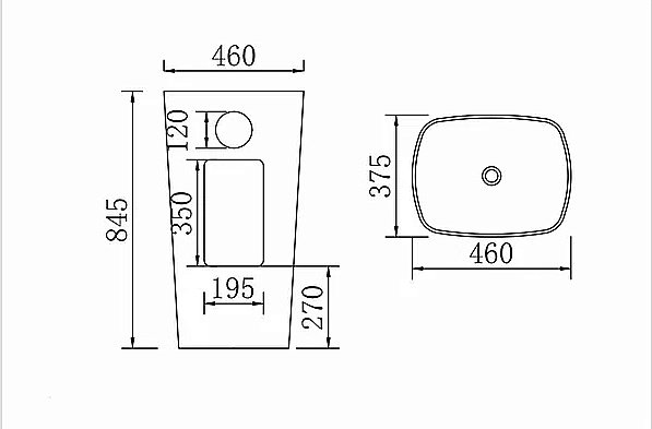 Раковина SantiLine 46 SL-4015 белая купить в интернет-магазине Sanbest