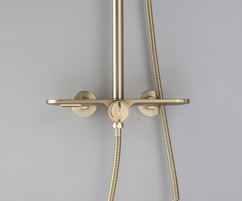 Душевая система Bronze de Luxe Icon 80112CG золото матовое купить в интернет-магазине сантехники Sanbest