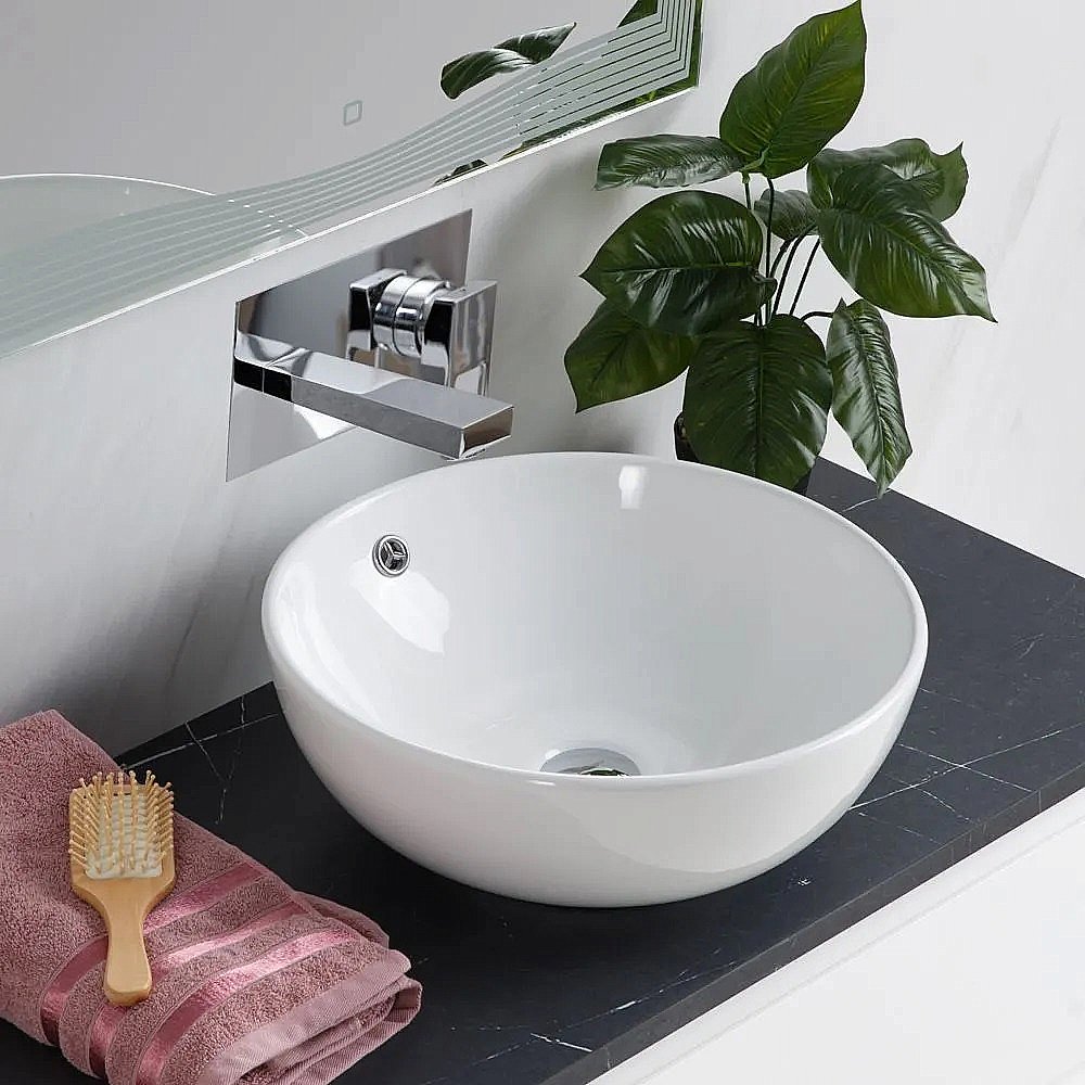 Раковина накладная Belbagno 43 BB1077 белая купить в интернет-магазине Sanbest