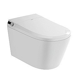 Унитаз-биде подвесной Abber Bequem AC1119S электронный, импульсный смыв, с крышкой микролифт белый купить в интернет-магазине Sanbest