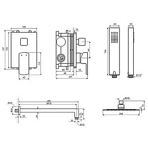 Душевая система Excellent Pride 4045 хром купить в интернет-магазине сантехники Sanbest