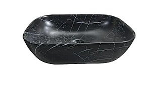 Раковина накладная CeruttiSpa 45 10367 черный мрамор матовый купить в интернет-магазине Sanbest