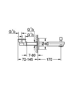 Излив для ванны GROHE Eurosmart Cosmopolitan 13262 000 купить в интернет-магазине сантехники Sanbest