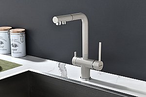 Смеситель для кухни Paulmark Serpentine Se213222-BE бежевый купить в интернет-магазине сантехники Sanbest