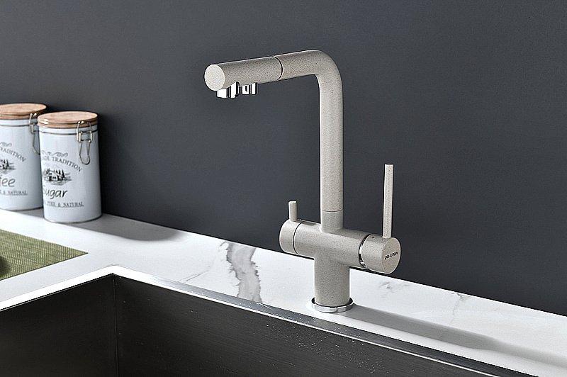 Смеситель для кухни Paulmark Serpentine Se213222-BE бежевый купить в интернет-магазине сантехники Sanbest