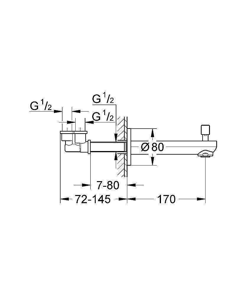 Излив для ванны GROHE Eurosmart Cosmopolitan 13262 000 купить в интернет-магазине сантехники Sanbest