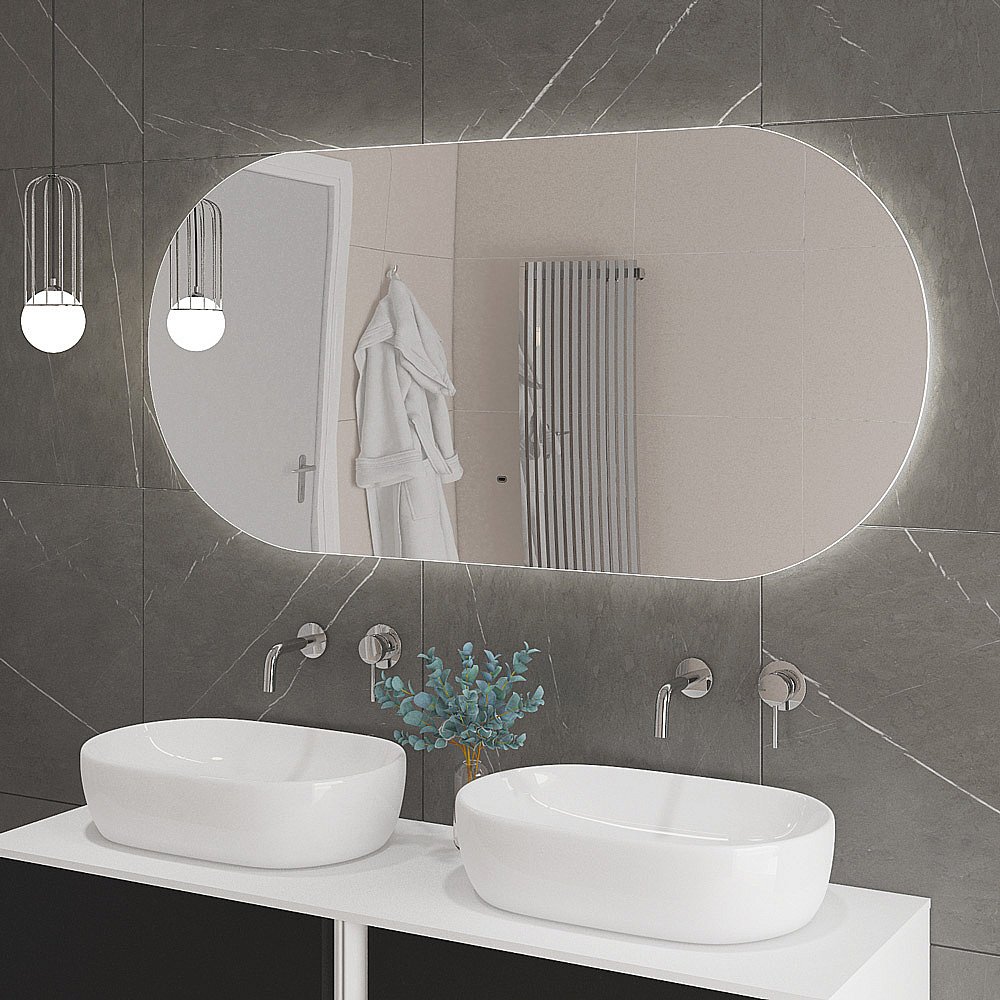 Зеркало с LED подстветкой Cezares VAGUE CZR-SPC-MOV 150x70 в ванную от интернет-магазине сантехники Sanbest