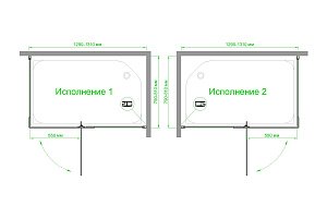 Душевой уголок Royal Bath HPVD RB8130HPVD-C-BL 130х80 матовое стекло/профиль черный купить в интернет-магазине Sanbest