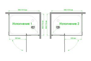 Душевой уголок Royal Bath HPVD RB7010HPVD-C-BL 100х70 матовое стекло/черный профиль купить в интернет-магазине Sanbest