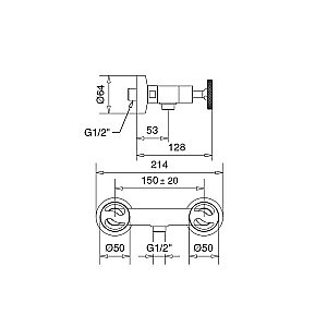Смеситель для душа Migliore Reversa 28188 хром купить в интернет-магазине сантехники Sanbest