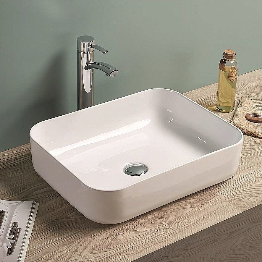 Раковина накладная Art&Max 50 AM-78109 белая купить в интернет-магазине Sanbest