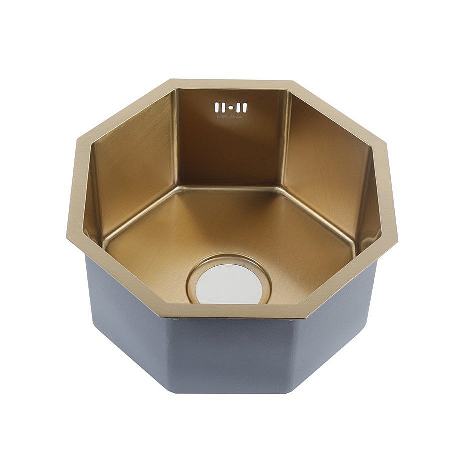 Мойка кухонная Melana Octavia Profline D400G золото купить в интернет-магазине сантехники Sanbest