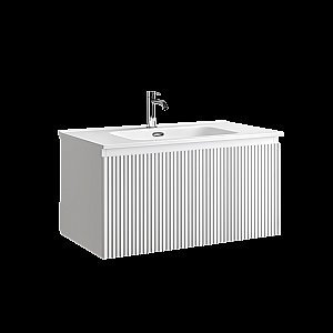 Тумба с раковиной Sancos Snob R 1.0 SNR1.080W/CN7005 Bianco для ванной в интернет-магазине Sanbest