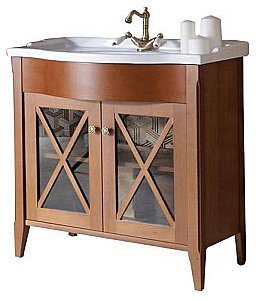 Тумба с раковиной Caprigo Napoli Promo 33613-B168 NP-80 80 старый орех для ванной в интернет-магазине Sanbest