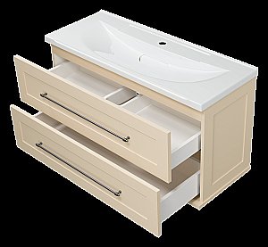 Тумба с раковиной Misty Марта -100 П-Мрт09100-031П2Я бежевый для ванной в интернет-магазине Sanbest