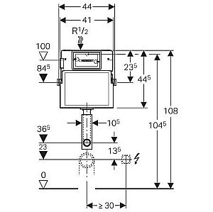 Смывной бачок скрытого монтажа Geberit UP 100 109.100.00.1 купить в интернет-магазине сантехники Sanbest