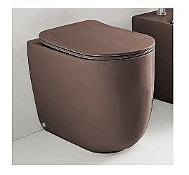 Унитаз приставной Kerasan Nolita 5318 Borgogna matt, безободковый купить в интернет-магазине Sanbest