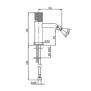 Смеситель для биде PAINI Cox grip 7GPZ304 черный матовый купить в интернет-магазине сантехники Sanbest