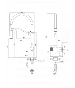 Смеситель для кухни Agger Elegant A3241444 черный матовый купить в интернет-магазине сантехники Sanbest