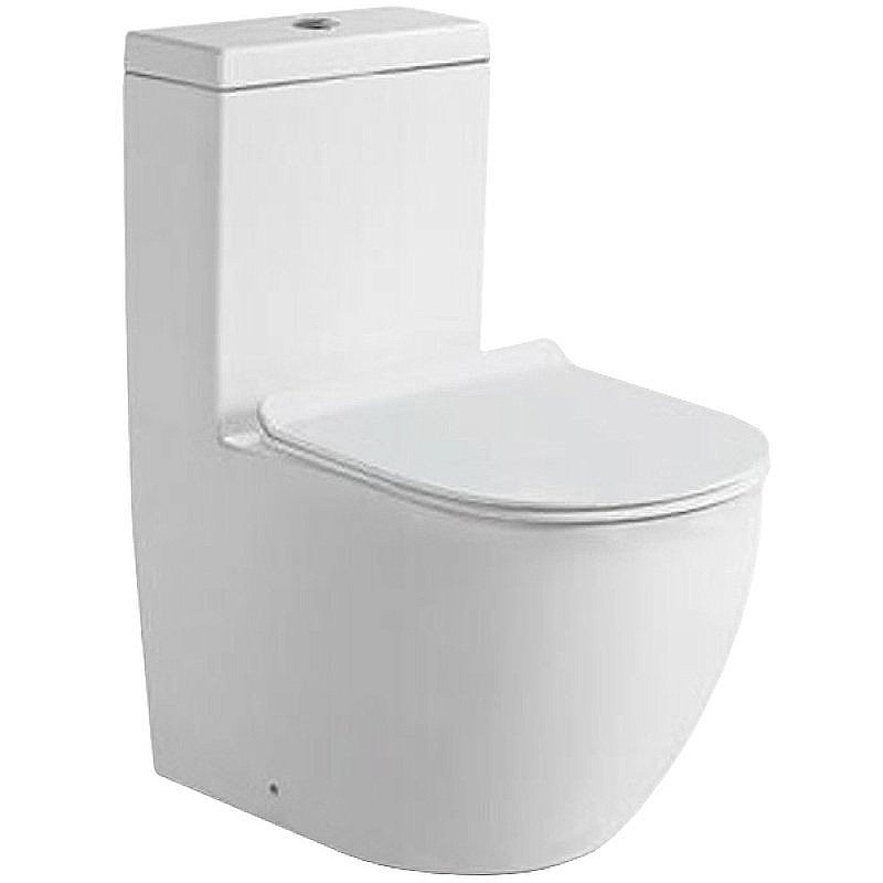 Унитаз моноблок SantiLine SL-5011 безободковый, с крышкой микролифт купить в интернет-магазине Sanbest