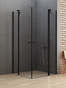 Душевой уголок NEW TRENDY NEW SOLEO BLACK 2D K-0761 90x110 стекло прозрачное/профиль черный купить в интернет-магазине Sanbest