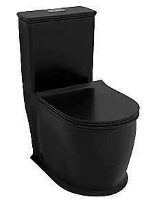 Унитаз Grossman Retro GR-4492BMS безободковый, с крышкой микролифт, черный матовый купить в интернет-магазине Sanbest