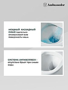 Унитаз Ambassador Royal 267K19001S с бачком, с крышкой микролифт, белый купить в интернет-магазине Sanbest