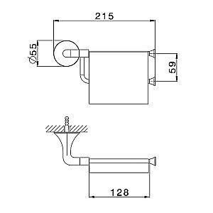 Держатель для туалетной бумаги Cisal VITA VI09042040 черный матовый купить в интернет-магазине сантехники Sanbest