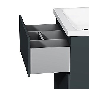 Тумба с раковиной AM.PM Gem 60 графит напольная для ванной в интернет-магазине Sanbest