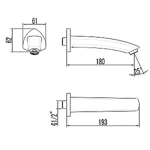 Излив для ванны Lemark LM3581С купить в интернет-магазине сантехники Sanbest