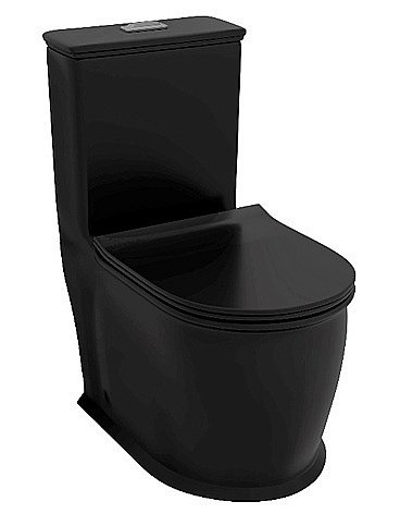 Унитаз Grossman Retro GR-4492BMS безободковый, с крышкой микролифт, черный матовый купить в интернет-магазине Sanbest