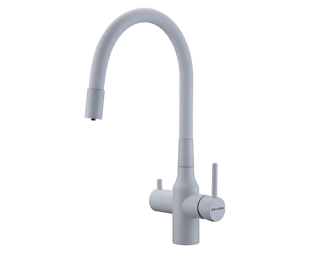 Смеситель для кухни Paulmark Salix Sa213419-WH белый матовый купить в интернет-магазине сантехники Sanbest