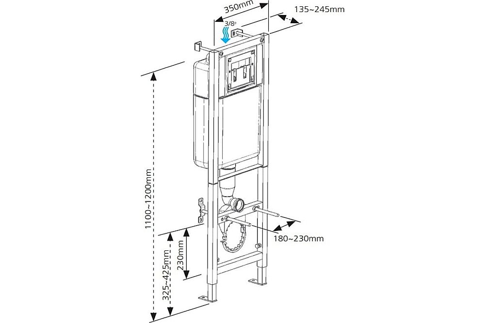 Унитаз с инсталляцией Cersanit Parva CO DPL EO 64229 с крышкой микролифт, безободковый купить в интернет-магазине Sanbest