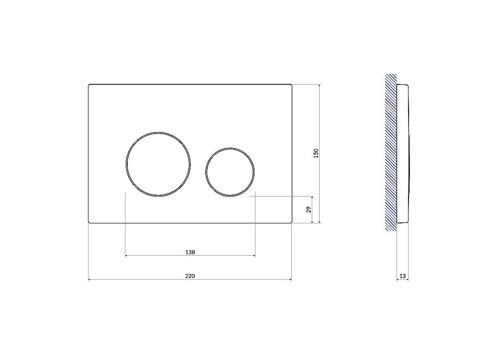Кнопка для инсталляции Cersanit TWINS 63535 белый матовый купить в интернет-магазине сантехники Sanbest