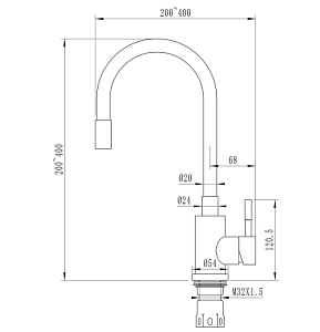 Смеситель для кухни 35k MIXLINE MLSS-0325 серый купить в интернет-магазине сантехники Sanbest