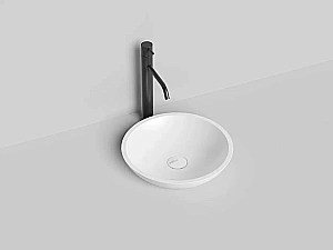 Раковина накладная Salini Callista 05 1101105G 37 из искусственного камня S-Sense, белая глянцевая купить в интернет-магазине Sanbest