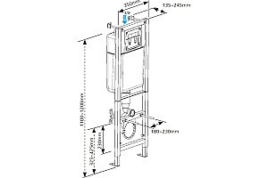 Унитаз с инсталляцией Cersanit Parva CO DPL EO 64229 с крышкой микролифт, безободковый купить в интернет-магазине Sanbest