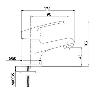 Смеситель для раковины Milardo Simp SIMSB00M01 хром купить в интернет-магазине сантехники Sanbest