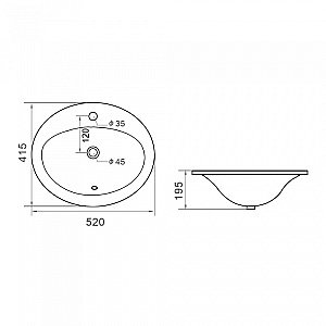Раковина Orange 52 B06-520w белая купить в интернет-магазине Sanbest