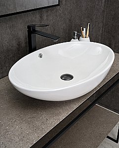 Раковина накладная Gid Lago 63,5 N9007 51207 белая купить в интернет-магазине Sanbest