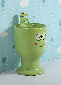 Раковина напольная детская Gid Aventura 37 Nb193-G 69915 зеленая купить в интернет-магазине Sanbest